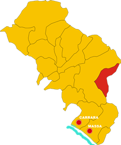casola in lunigiana map