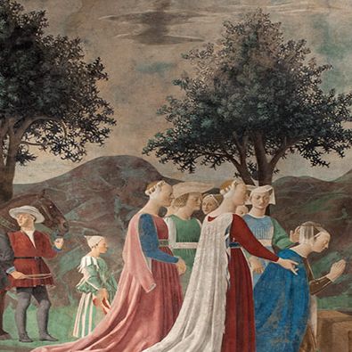 Piero della Francesca - particolare Storie della Croce - chiesa di S. Francesco (AR)